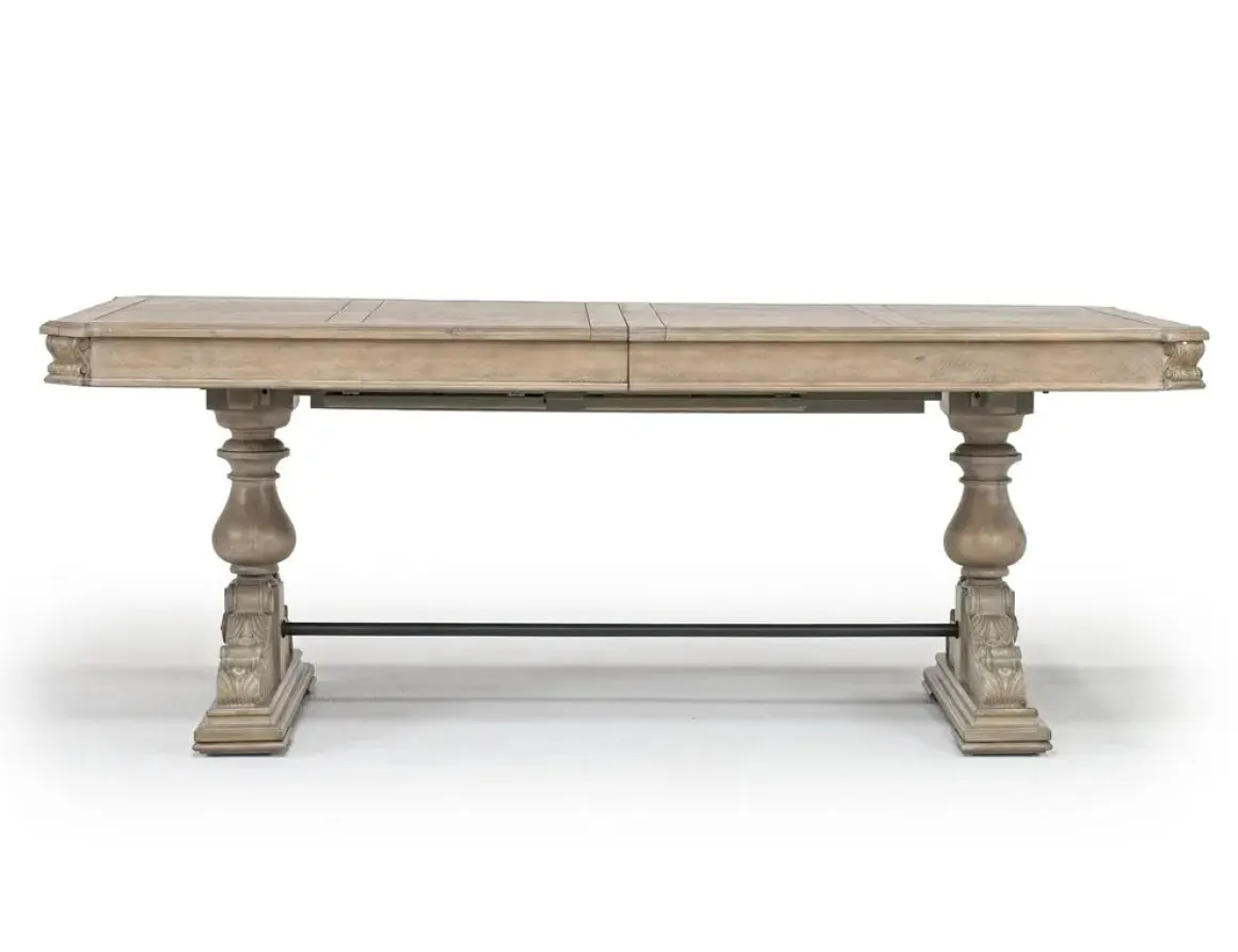 Durango Dining Table, 4 Side Chairs & 2 Arm Chairs In Fawn