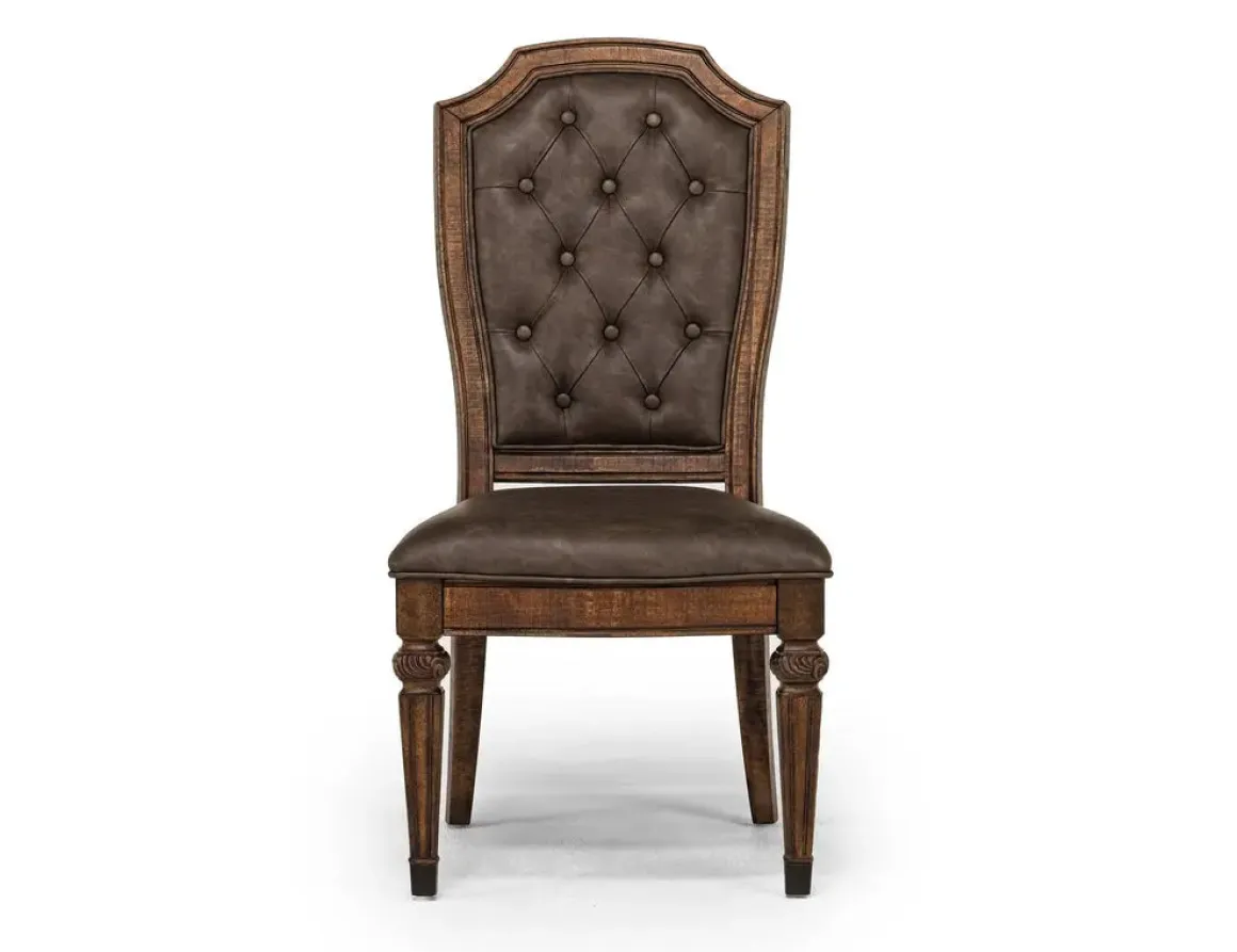 Durango Side Chair In Fawn, Upholstered