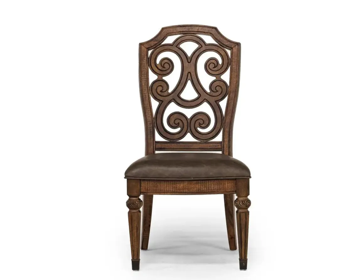 Durango Side Chair In Fawn, Upholstered
