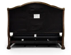Durango Upholstered Sleigh Bed W/ Storage In Fawn, Queen