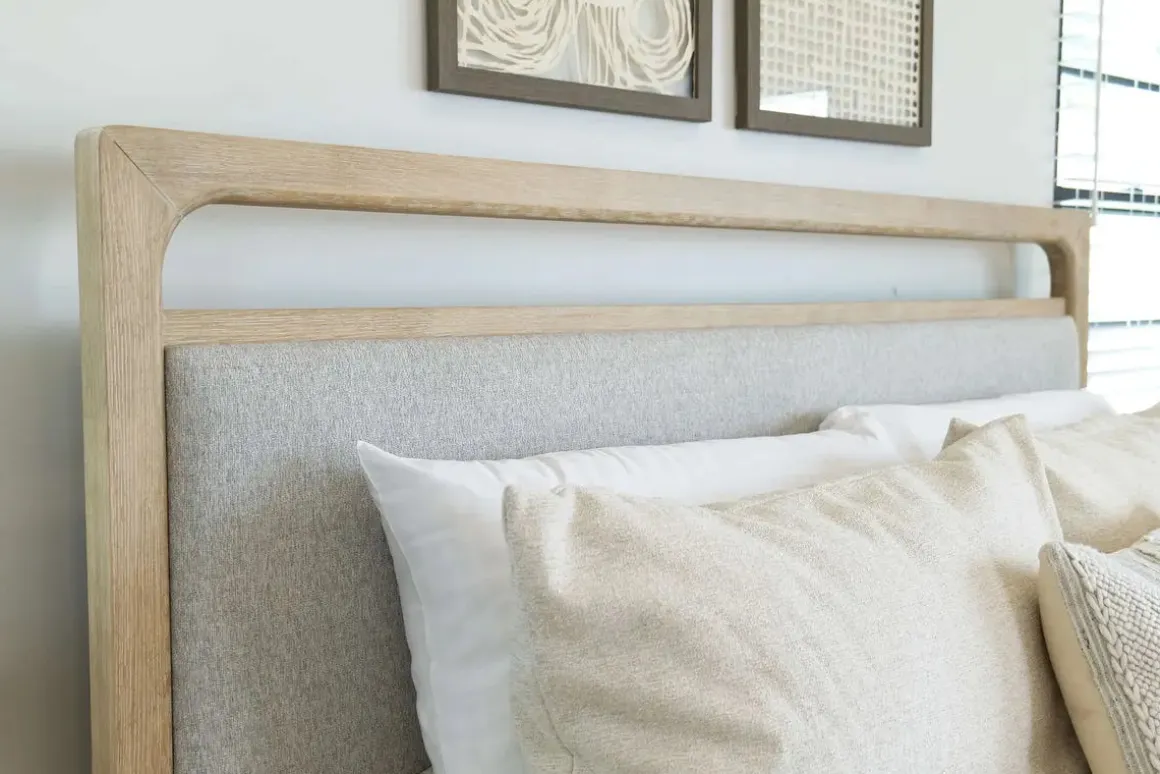 Easton Upholstered Bed In Natural, Ca King