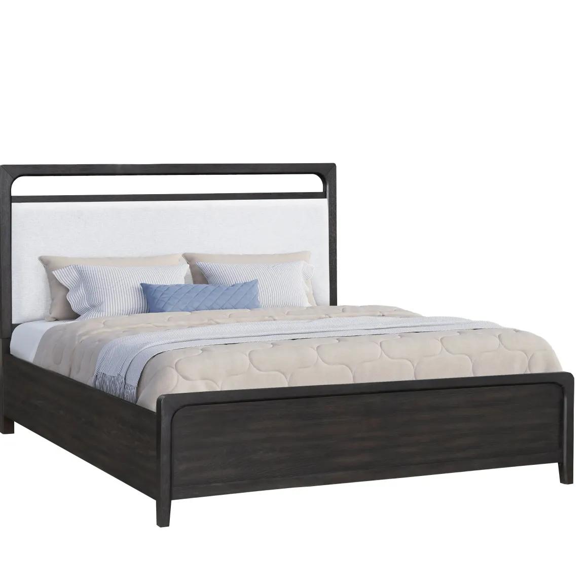 Easton Upholstered Bed In Natural, Ca King