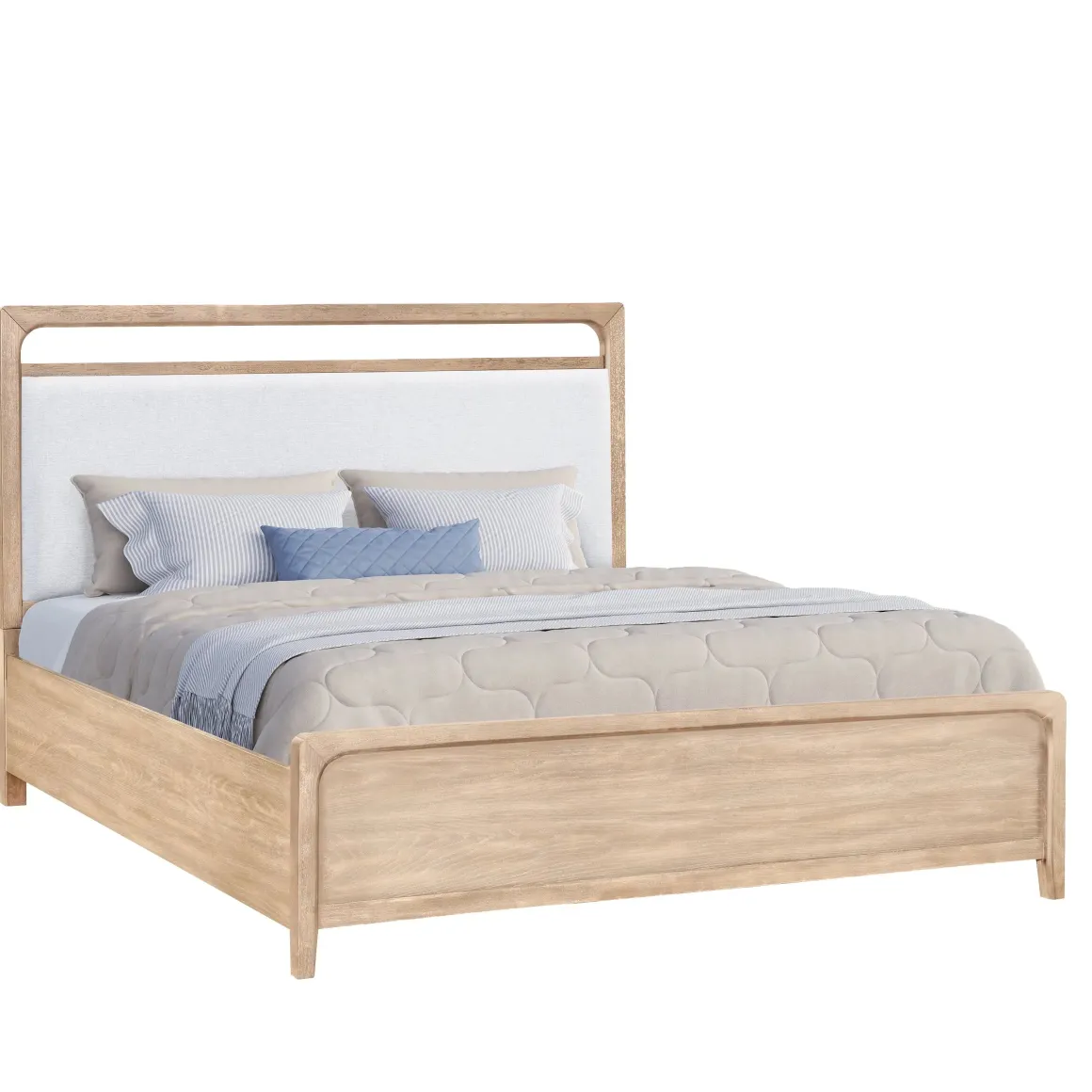 Easton Upholstered Bed In Natural, Ca King
