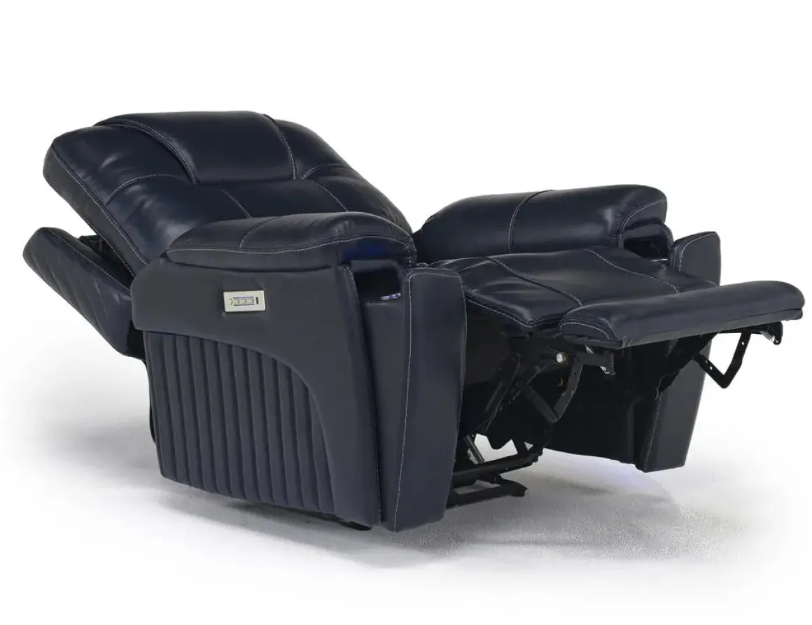 Echo 3 Power Recliner In Rainier Storm Leather