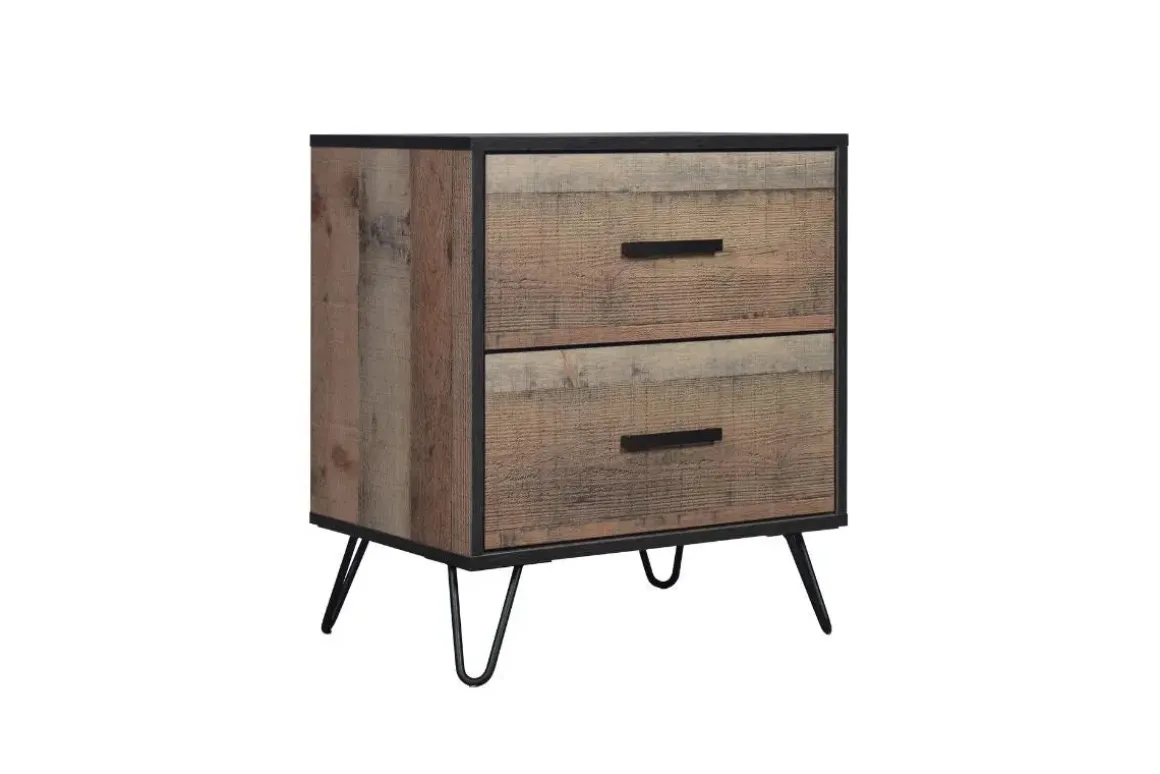 Elk River Panel Bed, Dresser, Mirror & Nightstand In Rustic Brown, Twin