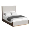 Elm Upholstered Bed W/ Lights In Brown, Queen