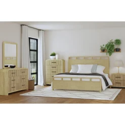 Emberly 2 Drawer Nightstand In Black