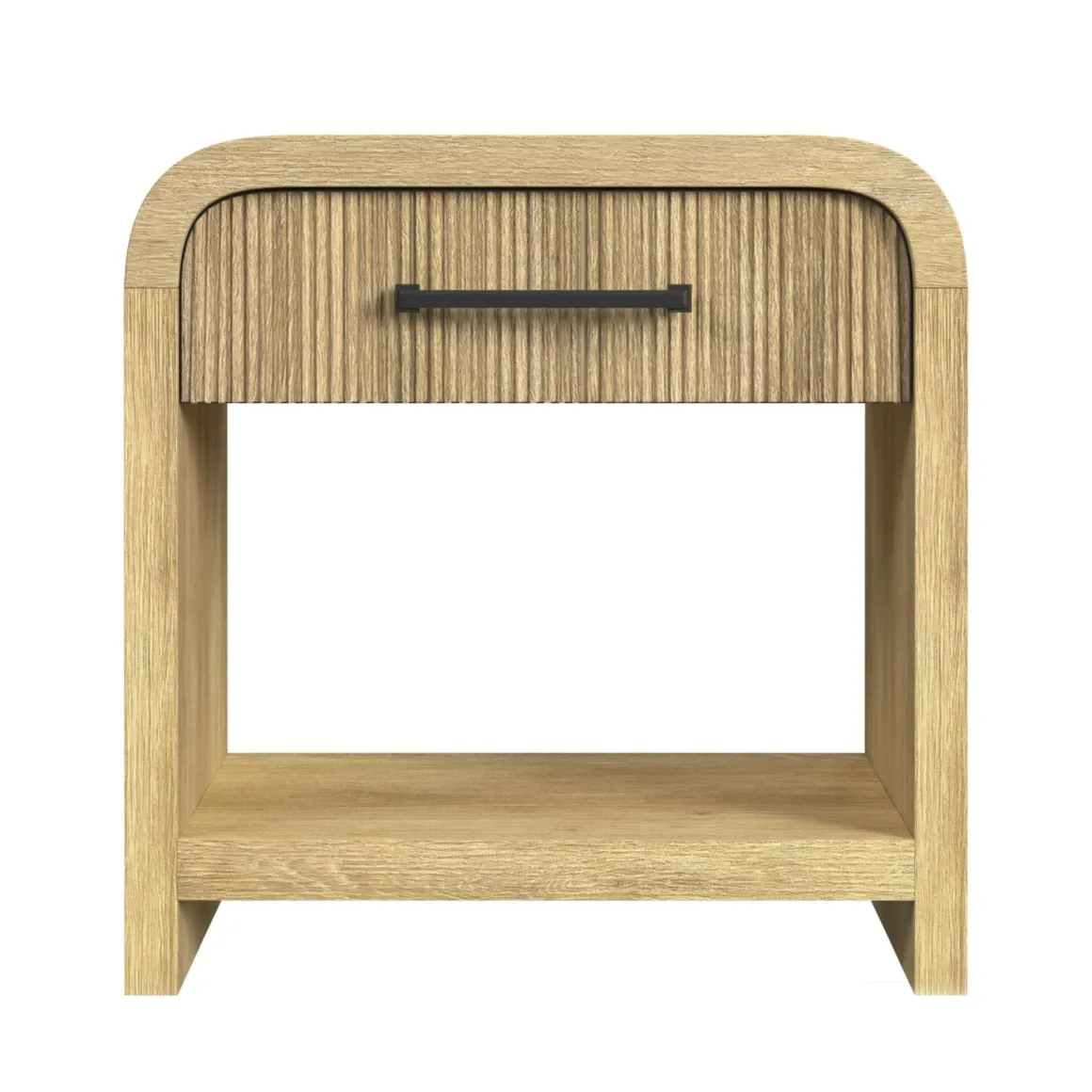 Emberly Panel Bed, Dresser, Mirror & Nightstand In Black, Twin