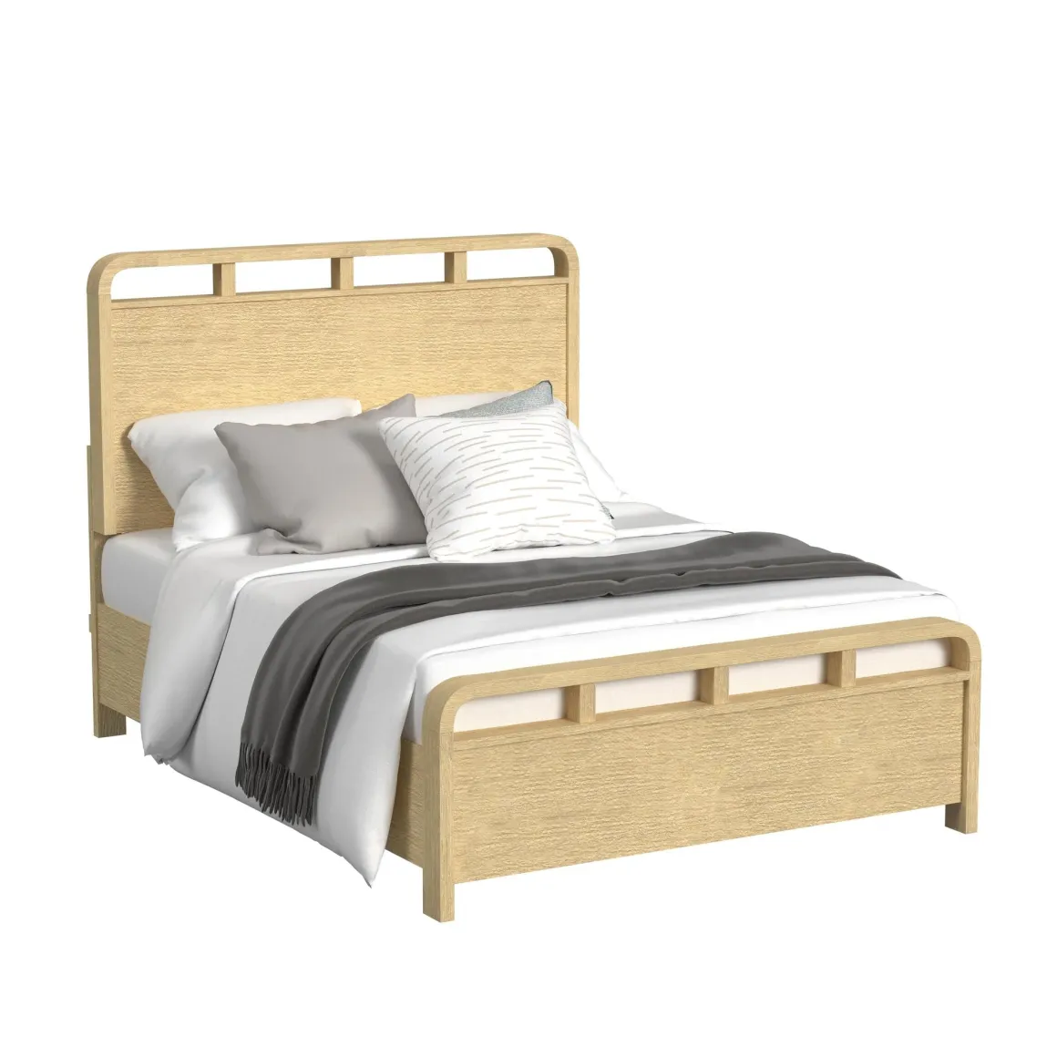 Emberly Panel Bed In Natural, Twin