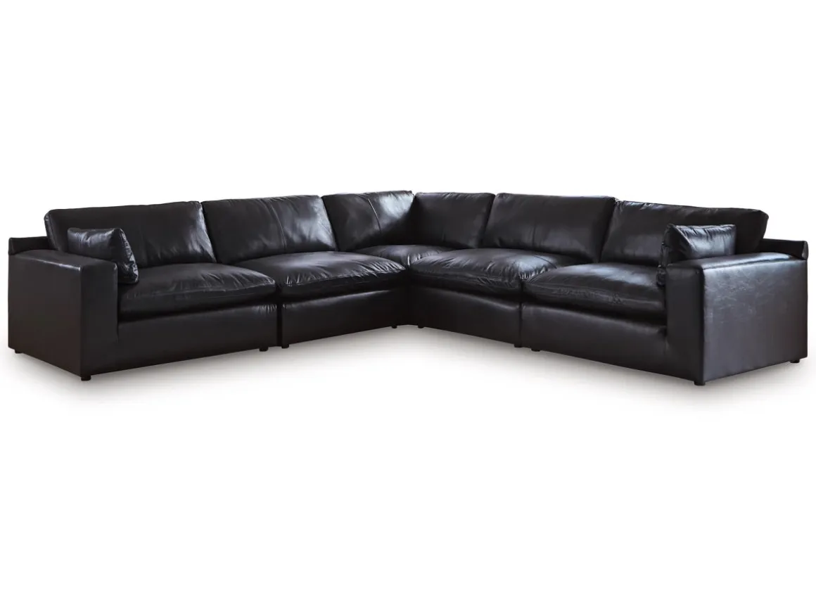 Emillia 5 Piece Sectional In Caramel