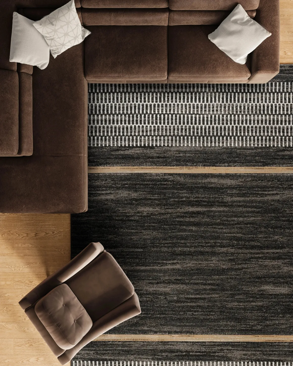 Essentials Haven Rug In Brown, 5’ X 7’