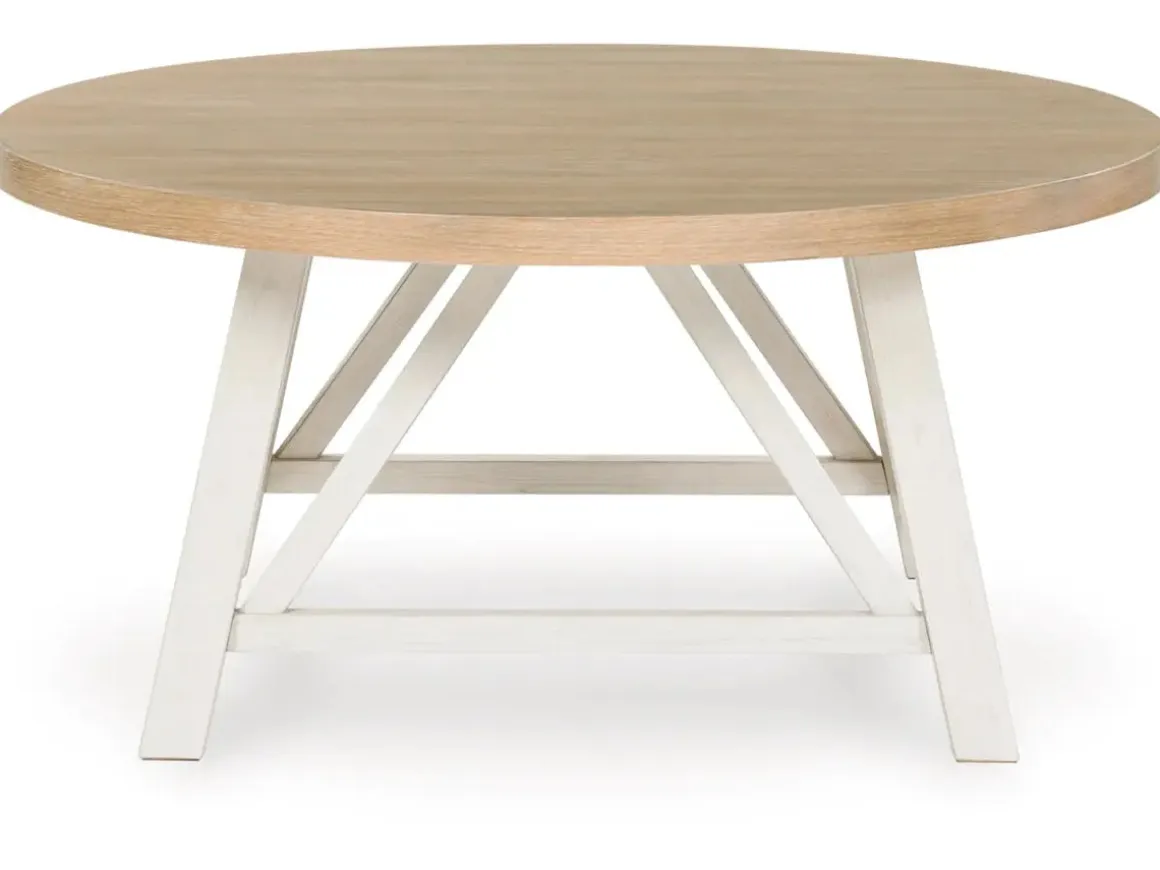 Fawndell Coffee Table & 2 End Tables In Antique White/Brown