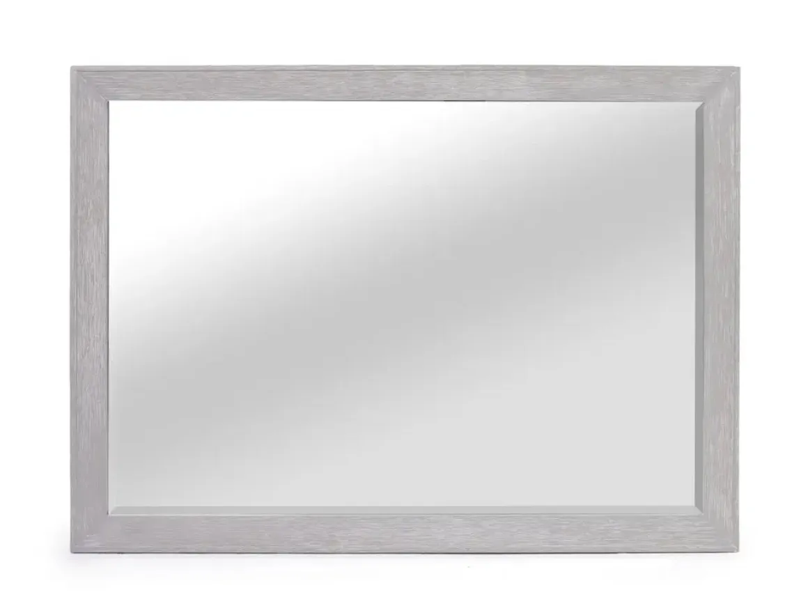Fiona Storage Bed, Dresser, Mirror & Nightstand In Mist Gray, Queen