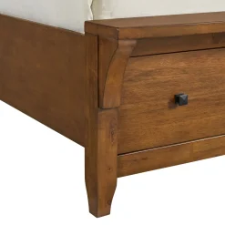 Gage Sleigh Bed W/ Storage In Chestnut, Queen
