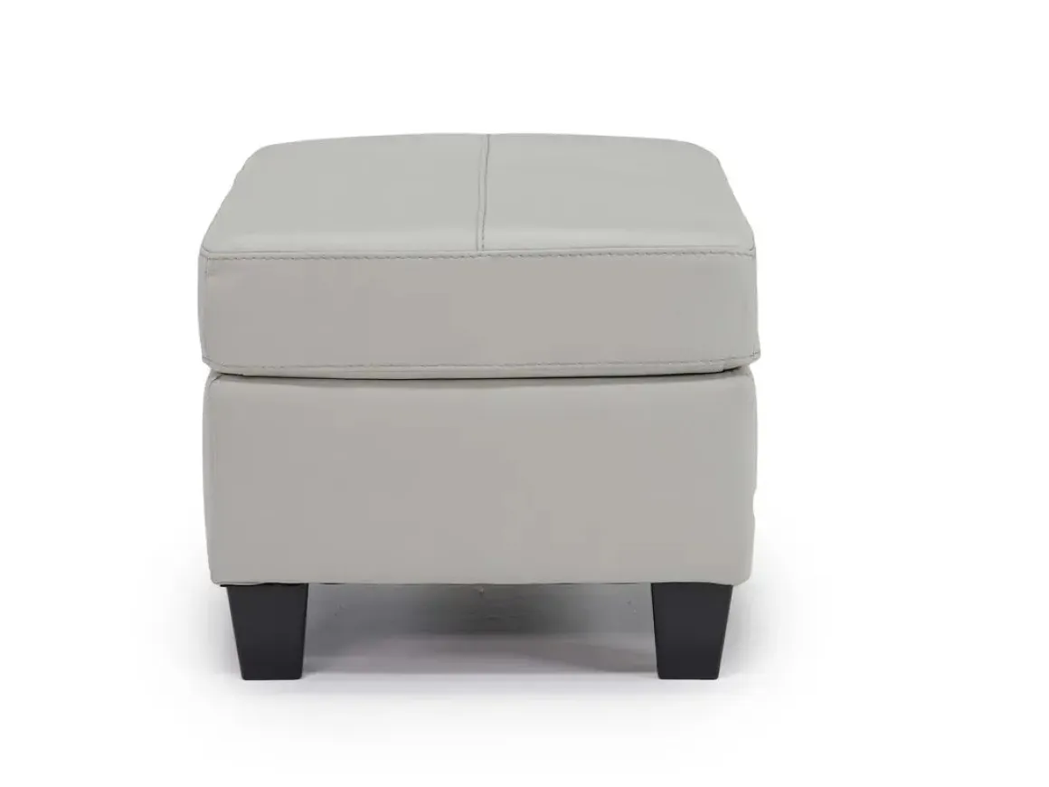 Genoa Ottoman In Coconut Leather