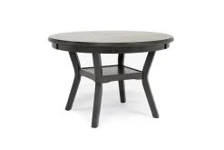 Gia Round Dining Table & 4 Chairs In Dark Brown