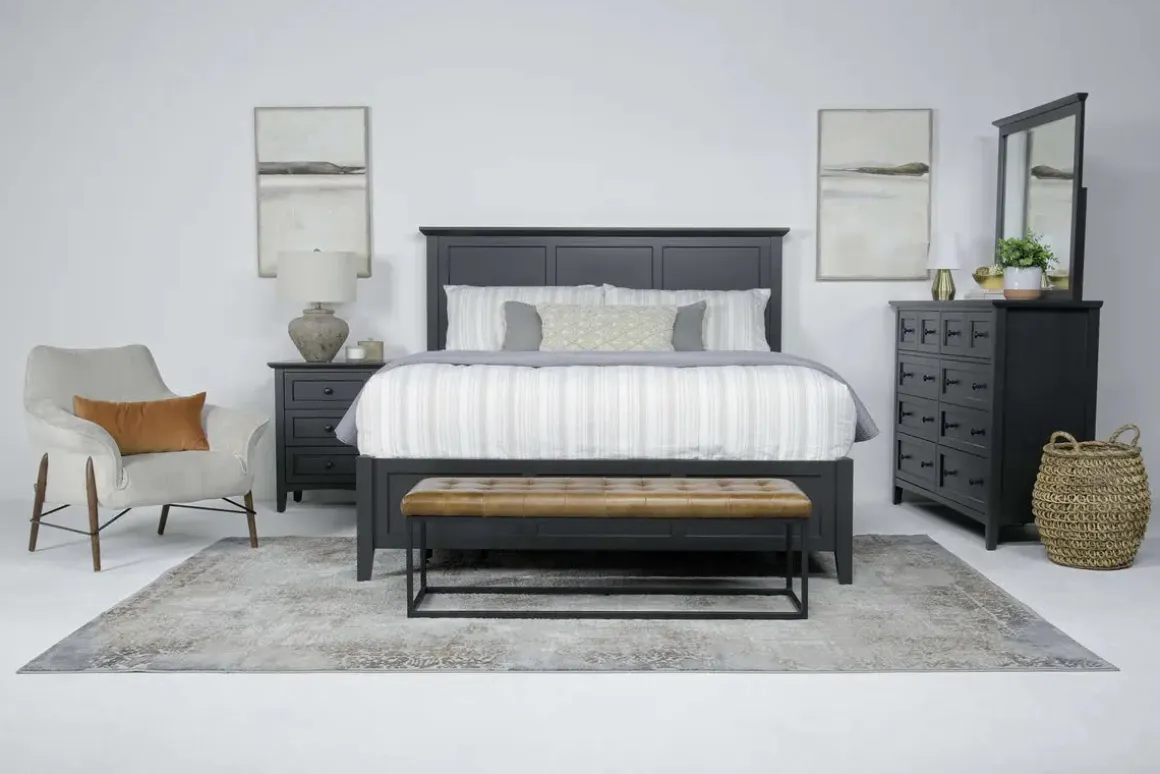 Grace Panel Bed In Raven, Full