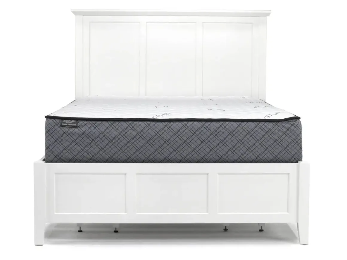 Grace Storage Bed, Dresser, Mirror & Nightstand In Snowfall, Full