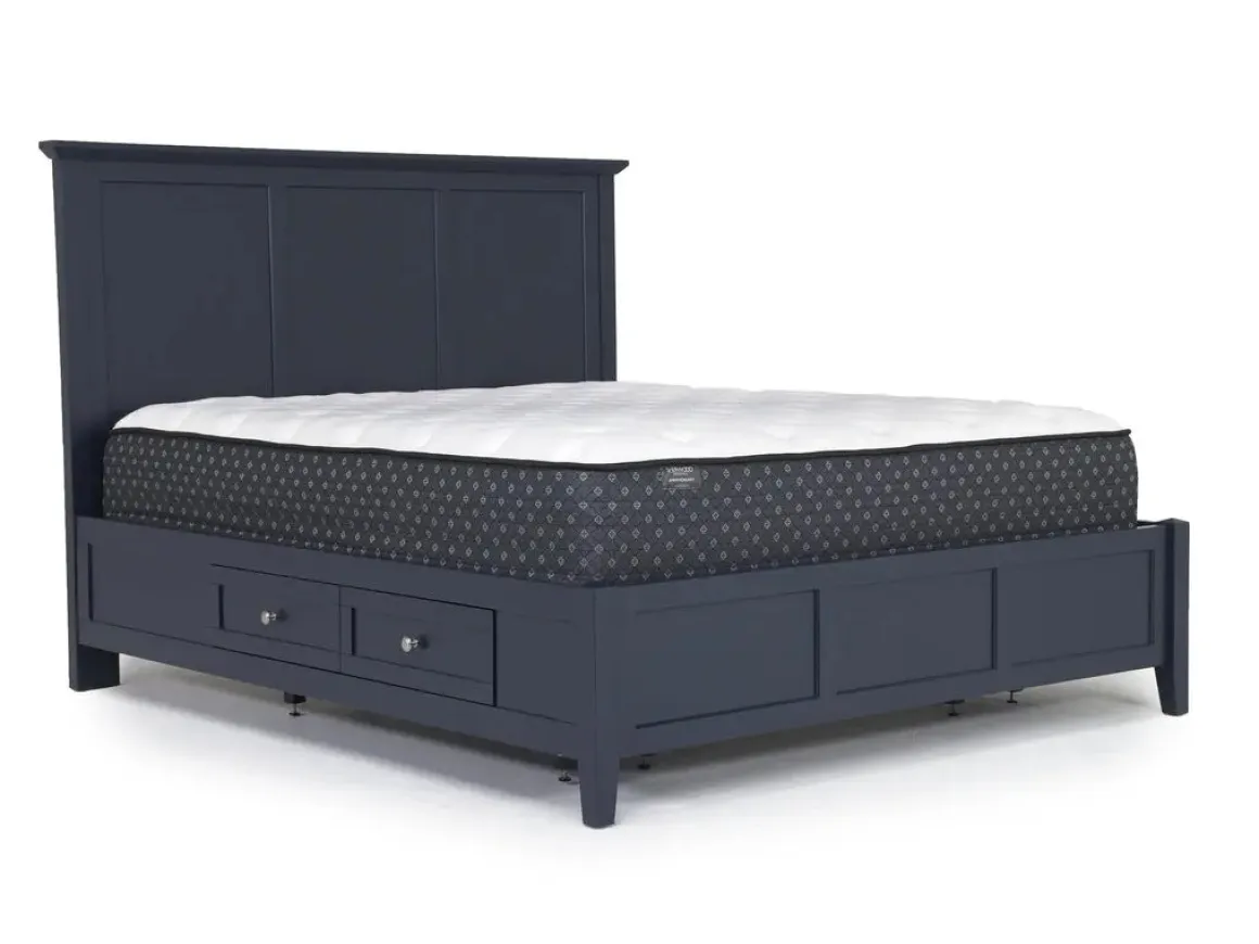 Grace Storage Bed, Dresser, Mirror & Nightstand In Snowfall, Full