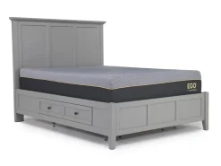 Grace Storage Bed, Dresser, Mirror & Nightstand In Snowfall, Full