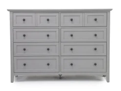 Grace Storage Bed, Dresser, Mirror & Nightstand In Snowfall, Full
