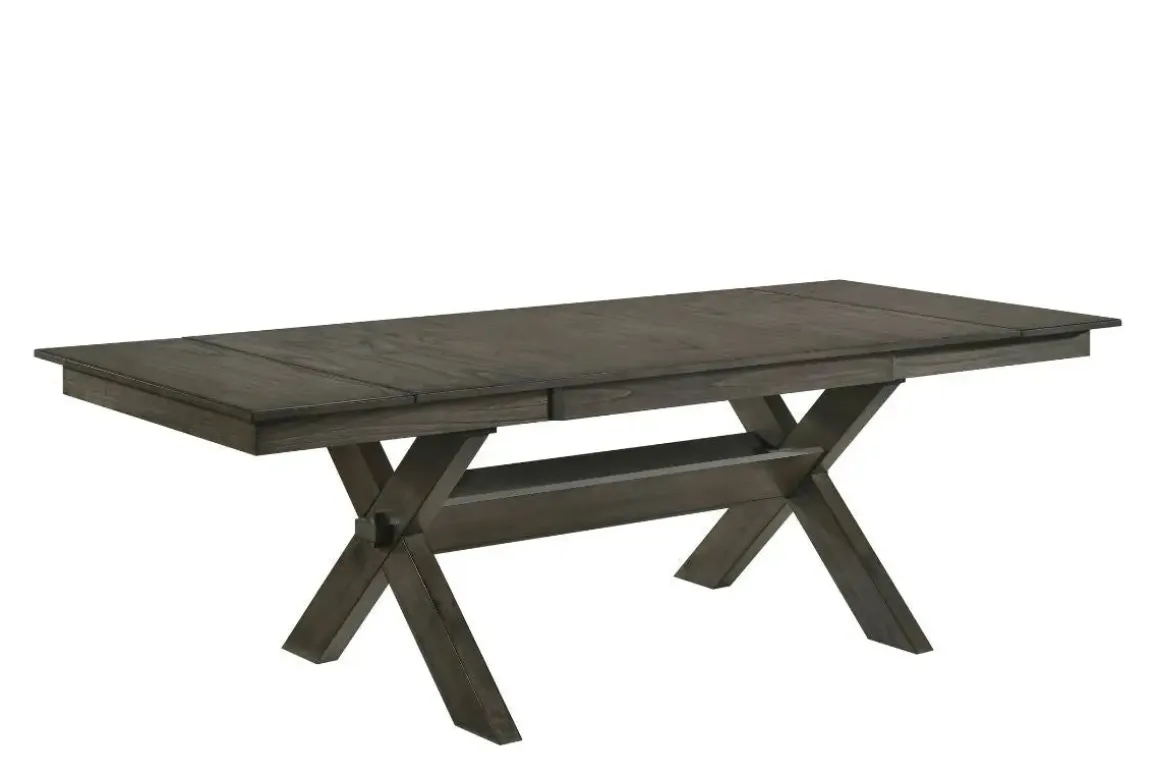 Gulliver Dining Table, 4 Chairs & Bench In Rustic Brown