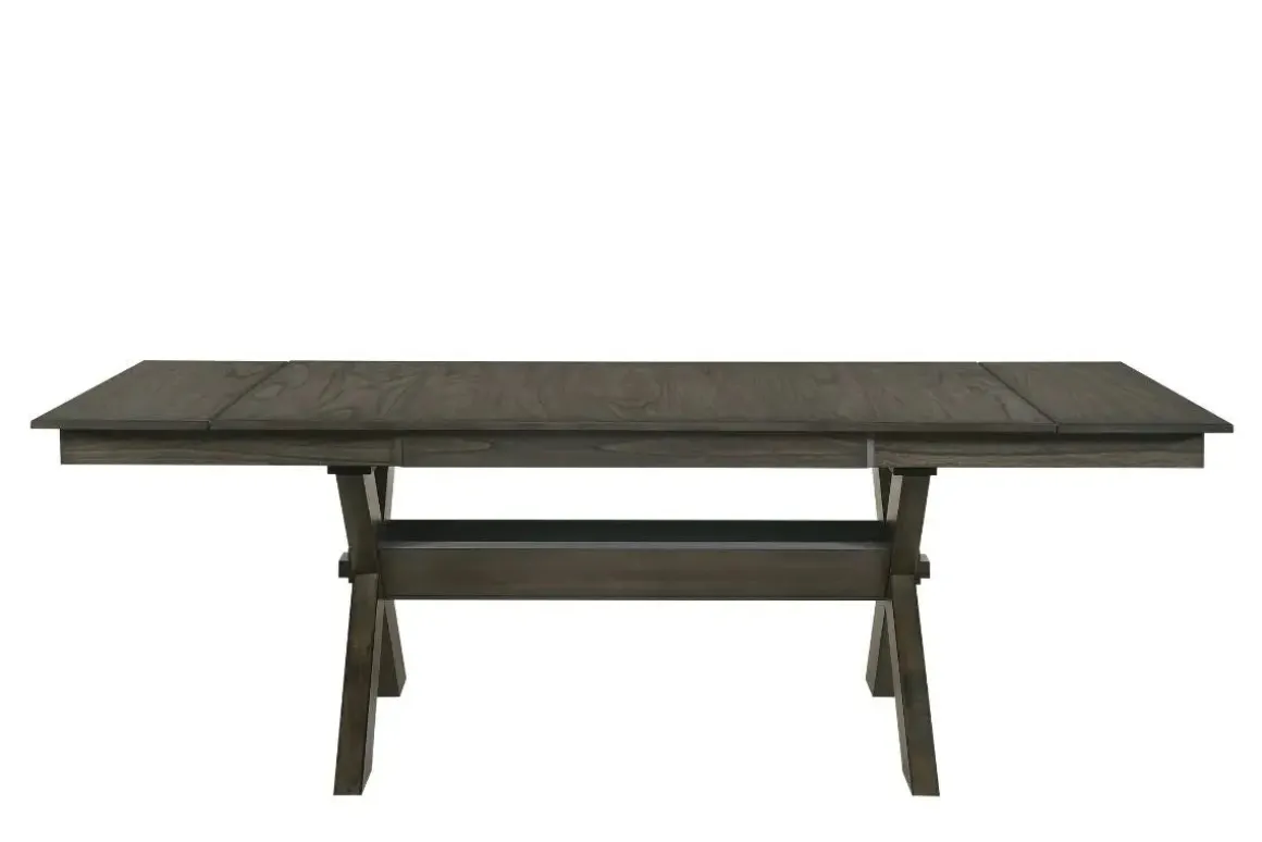 Gulliver Dining Table, 4 Chairs & Bench In Rustic Brown