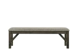 Gulliver Dining Table, 4 Chairs & Bench In Rustic Brown