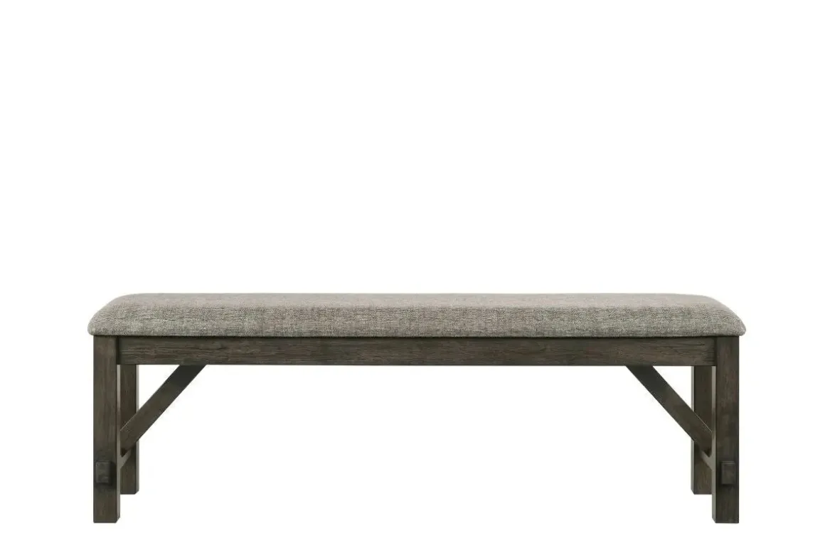Gulliver Dining Table, 4 Chairs & Bench In Rustic Brown