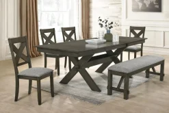 Gulliver Dining Table In Rustic Brown