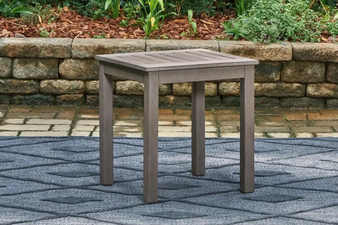 Hillside Barn Outdoor End Table In Gray/Brown