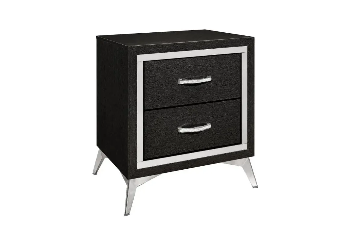 Huxley Panel Bed, Dresser, Mirror & Nightstand In Gray, Full