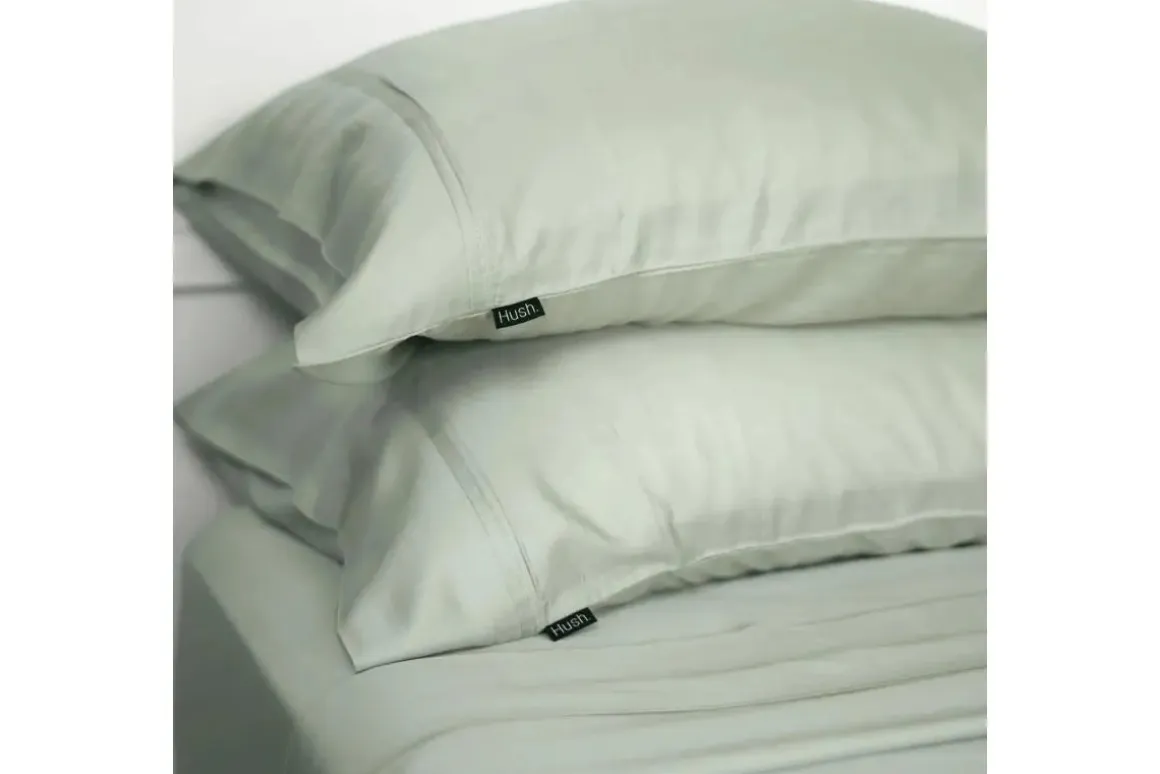 Iced Bamboo Cooling Sheets & Pillowcase Set In Charcoal, Twin
