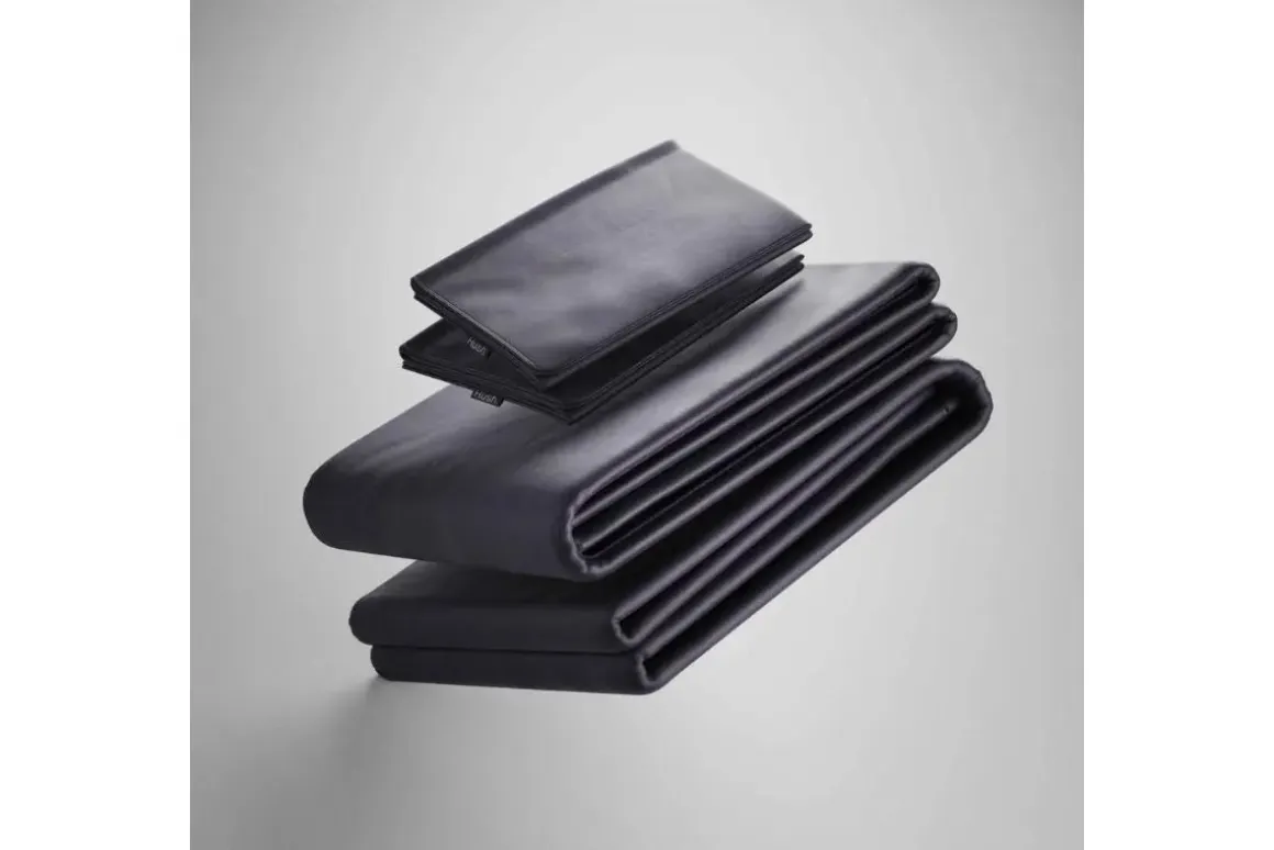 Iced Bamboo Cooling Sheets & Pillowcase Set In Charcoal, Twin