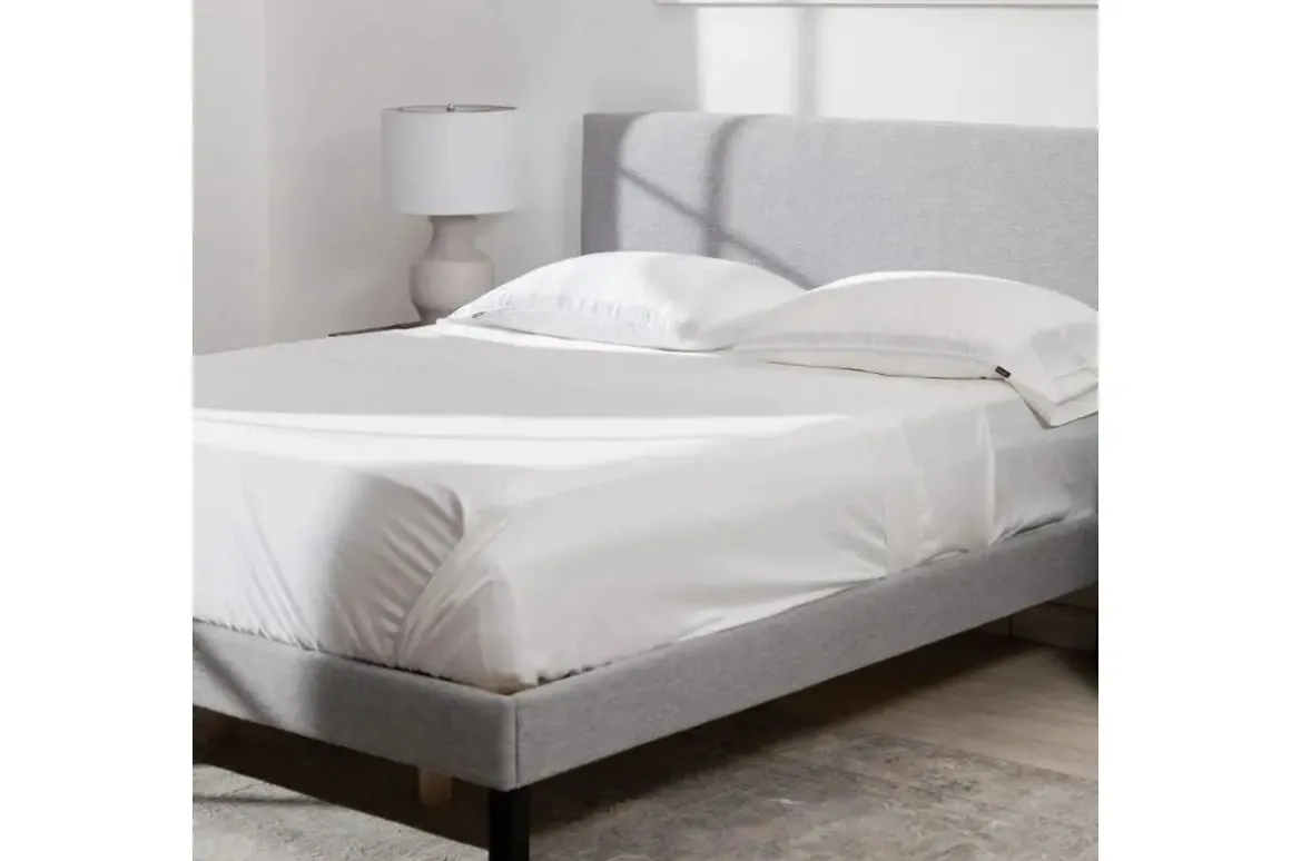 Iced Bamboo Cooling Sheets & Pillowcase Set In Charcoal, Twin