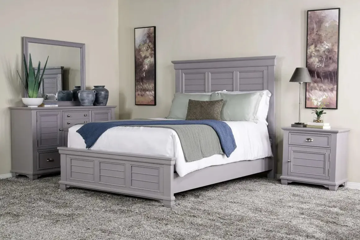Jamestown Panel Bed In Gray, Queen