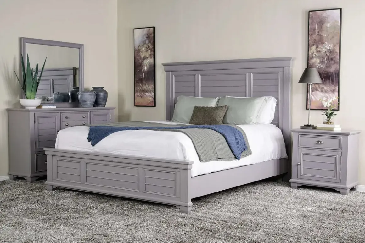 Jamestown Panel Bed In Gray, Queen
