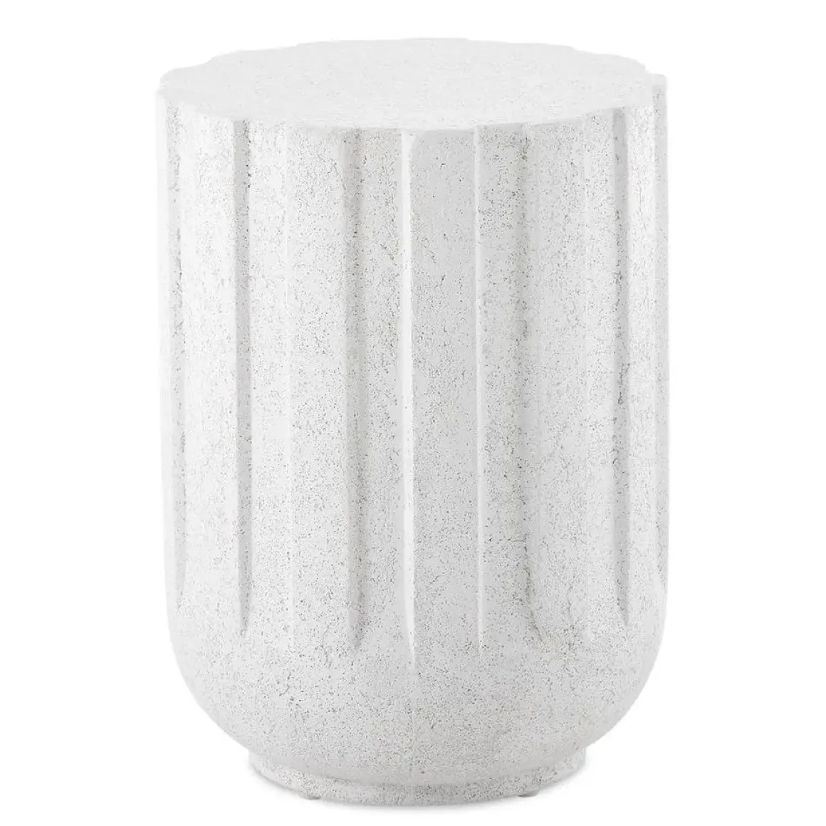 Jane Outdoor Round Accent Table In White