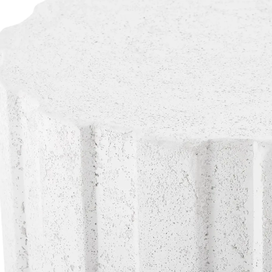 Jane Outdoor Round Accent Table In White