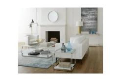 Jasper Console Table In Glass/Stainless Steel