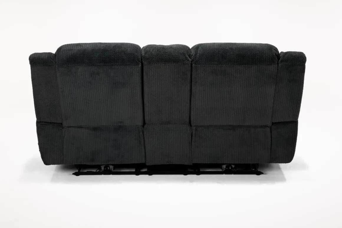 Jayne Power Console Loveseat In Brown