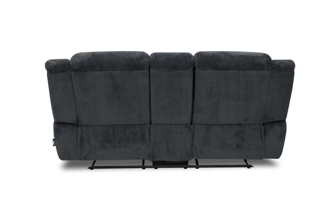 Jayne Reclining Console Loveseat In Charcoal