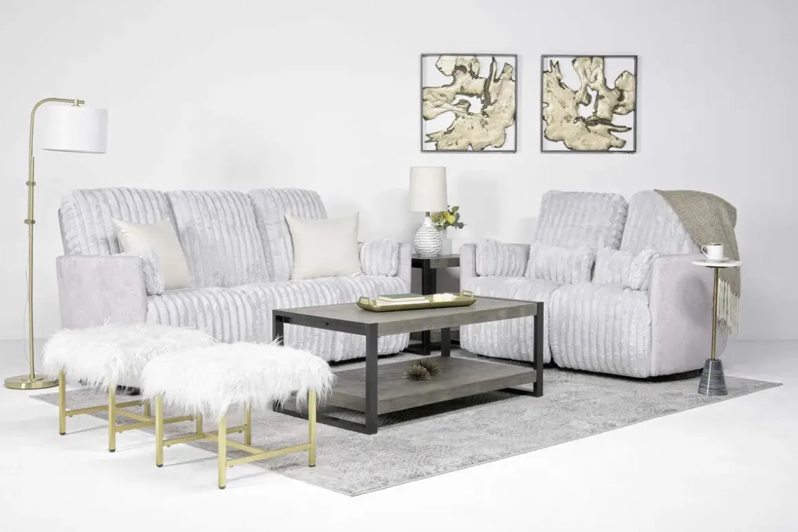 Jessica Reclining Sofa In Presley Fog/Charlotte Mist