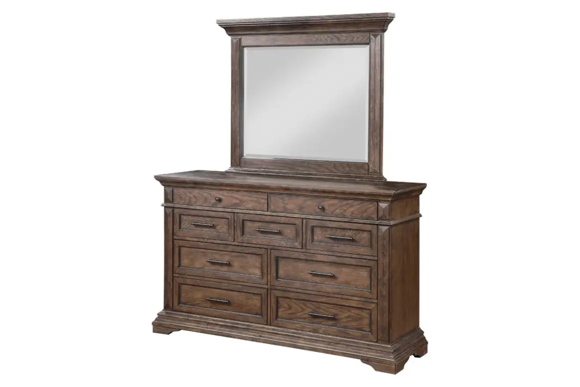 Jolie Vue Mirror In Brushed Walnut