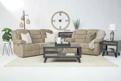 Kelsey Power Loveseat In Light Brown