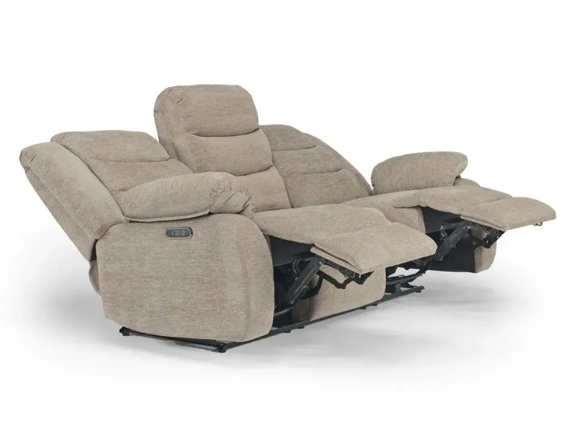 Kelsey Power Sofa In Brown
