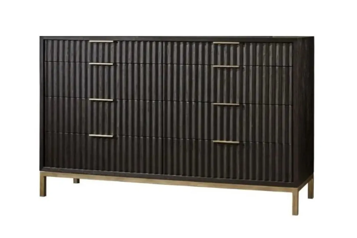 Kentfield Dresser In Black Drifted Oak