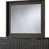 Kentfield Mirror In Black Drifted Oak