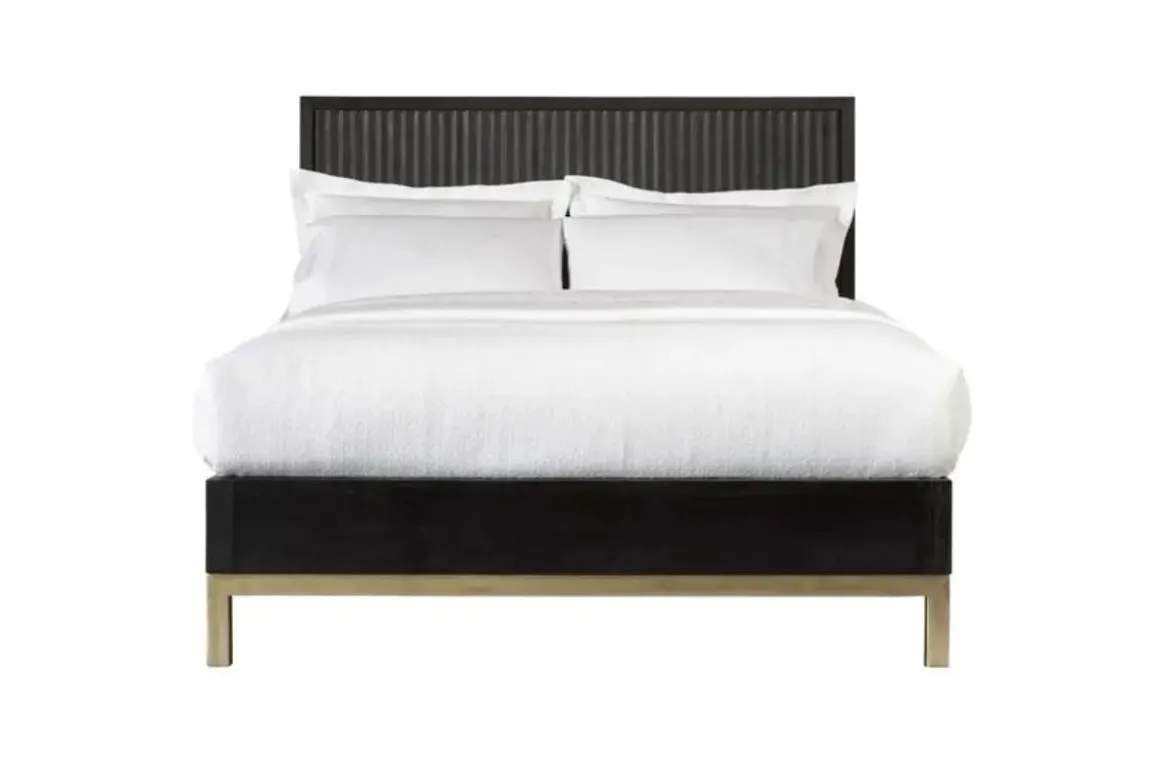 Kentfield Platform Bed In Black Drifted Oak, Full