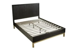 Kentfield Platform Bed In Black Drifted Oak, Full